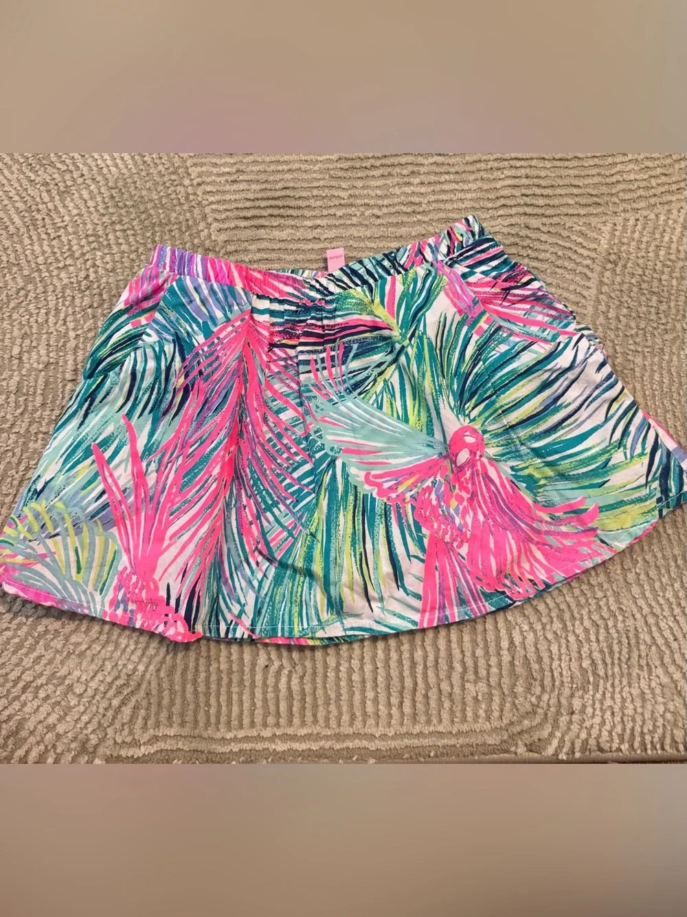 Lilly Pulitzer Girls Sam Skort Scarlet Macaw Sz L